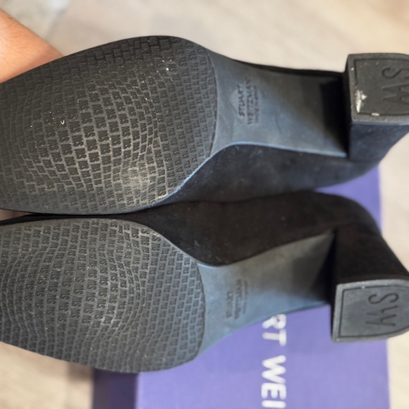 Stuart Weitzman Black Block Heel Pumps - Picture 6 of 8